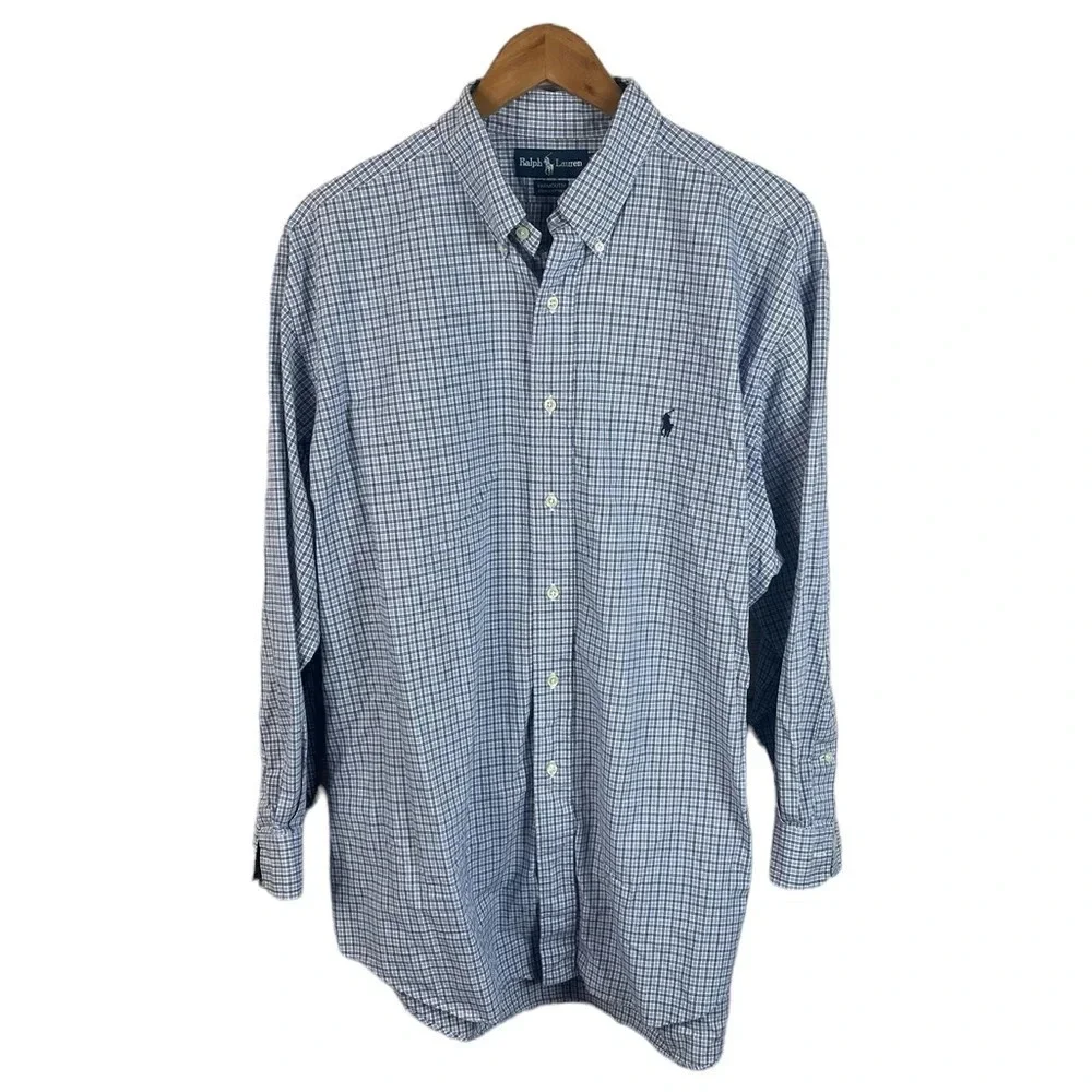 BF802 Men’s Polo Ralph Lauren Designer Yarmouth Dress Shirt 17 32/33 XL